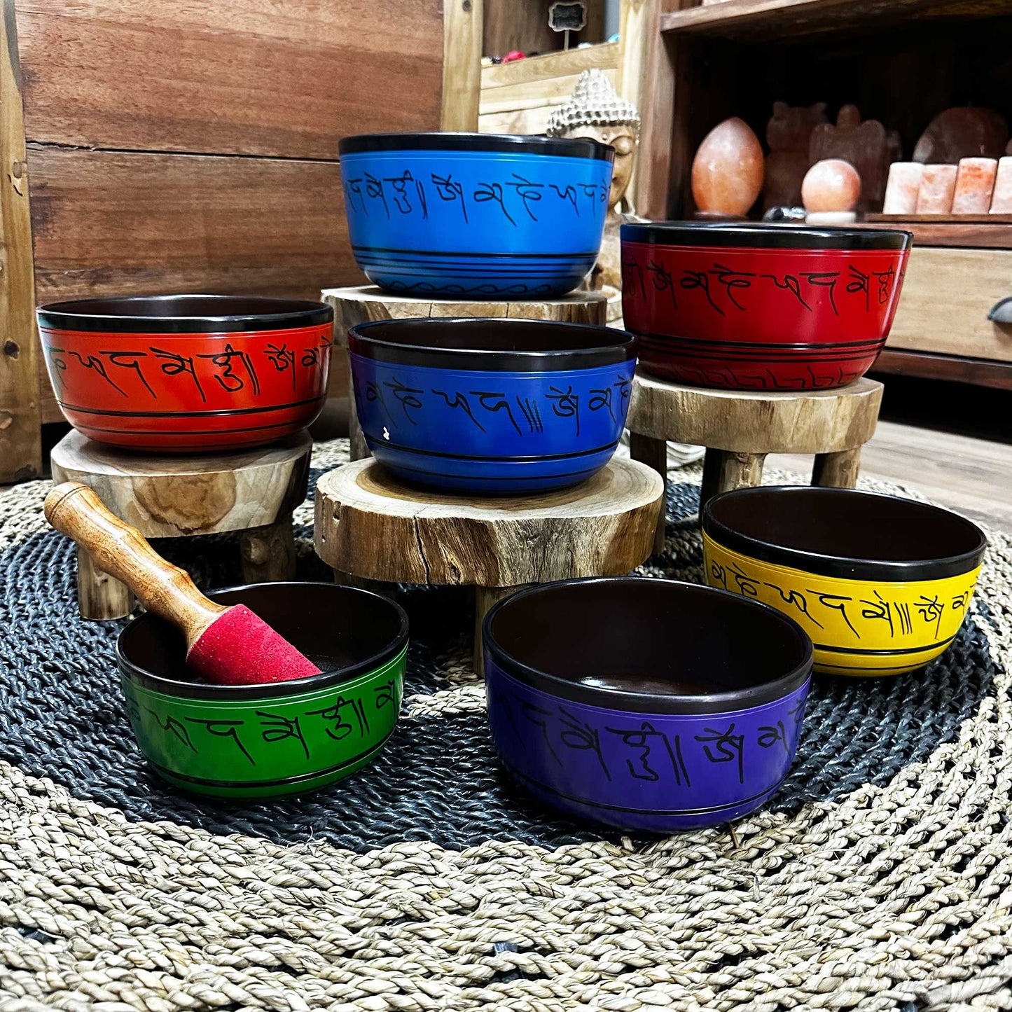 π 7-Piece Chakra Tibetan Singing Bowl Set