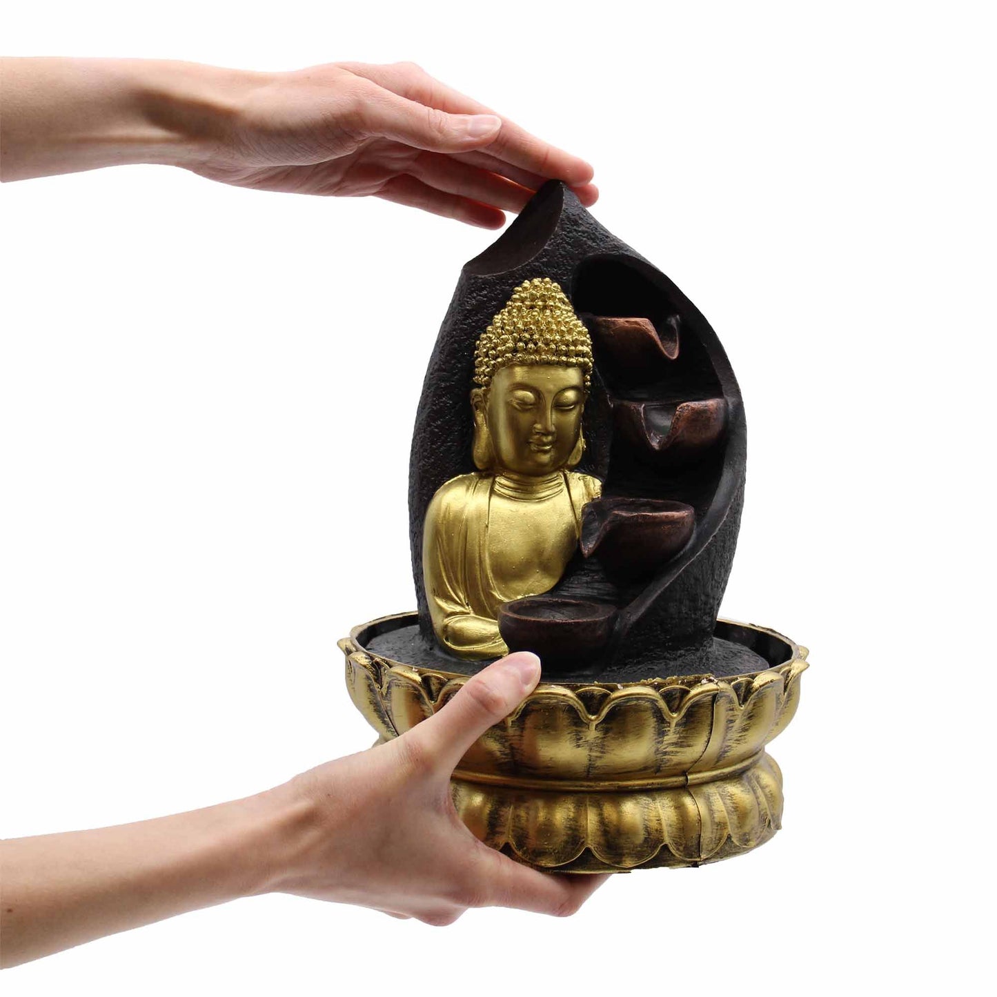 Tischbrunnen – Goldener Buddha (30 cm)