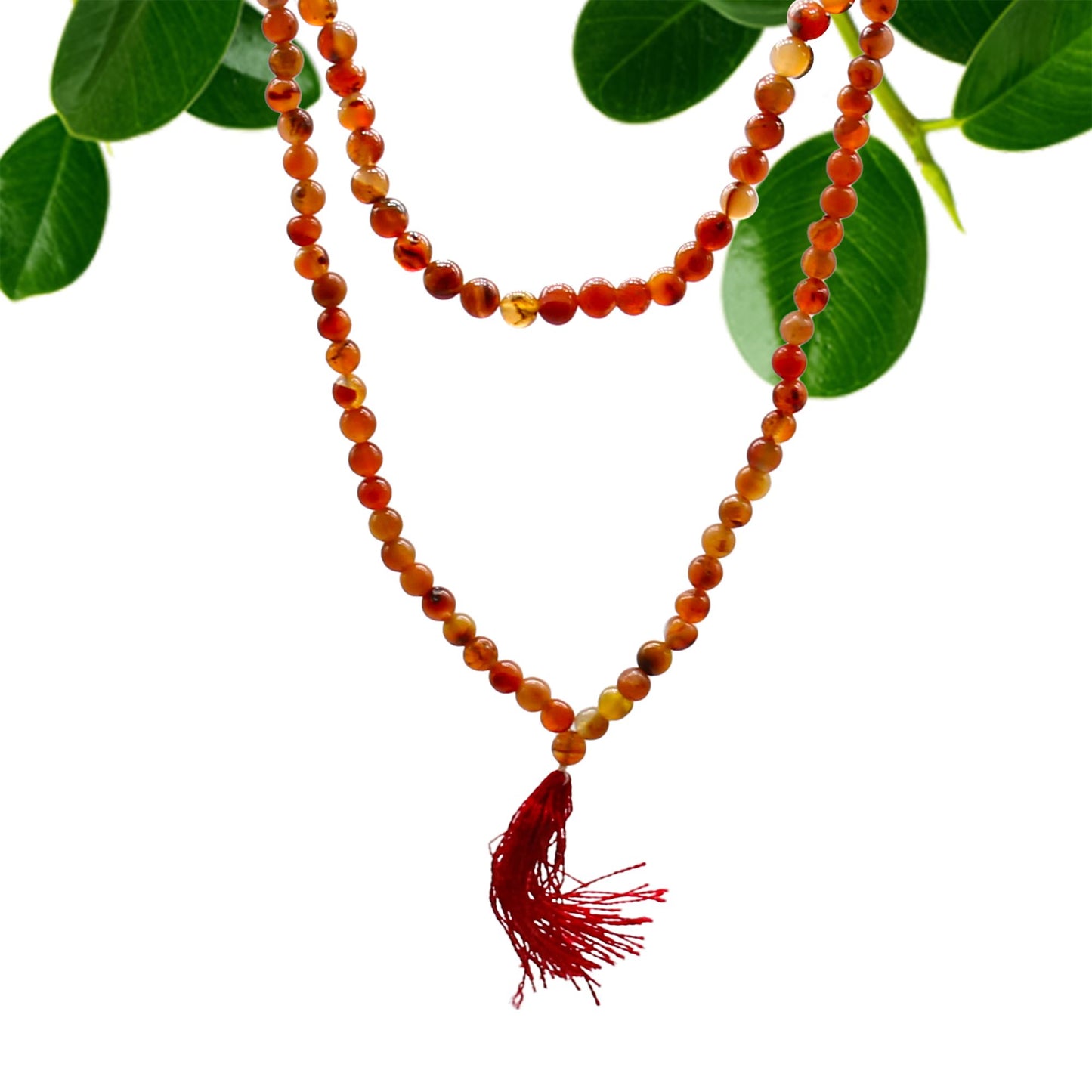 Bead Mala – Carnelian | 108 Beads for Energy, Creativity & Courage