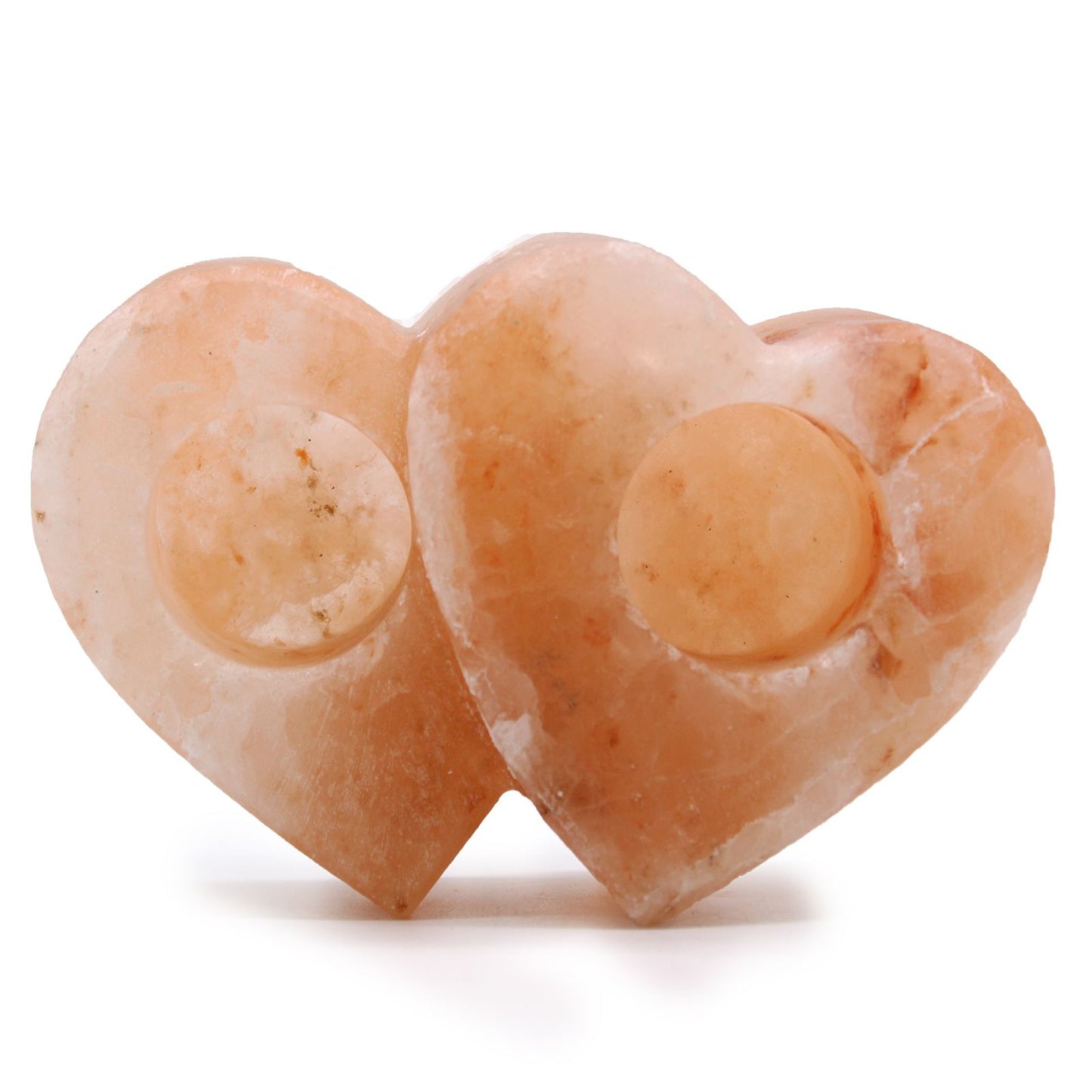 Himalayan Salt Double Heart Candle Holder — Pure Warmth & Connection