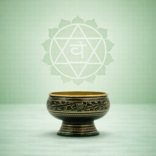 Hohes Chakra-Räuchergefäß mit Holzkohle – Herz