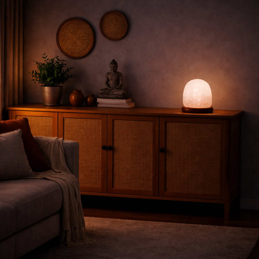 Himalaya-Salzlampe aus Kristallgestein