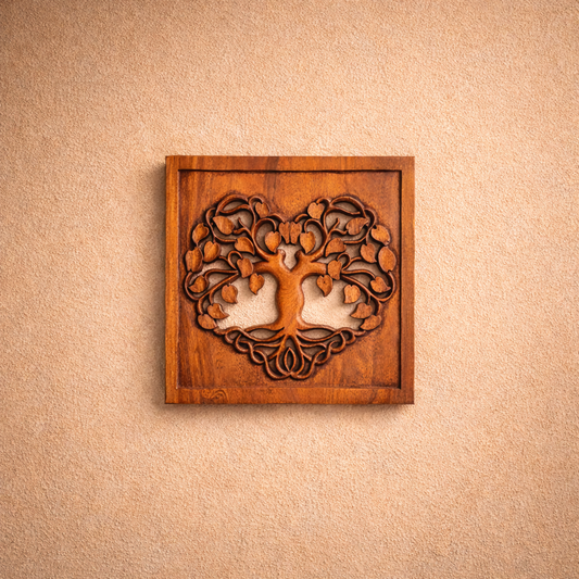 Quadratischer Lebensbaum – Herz-Panel