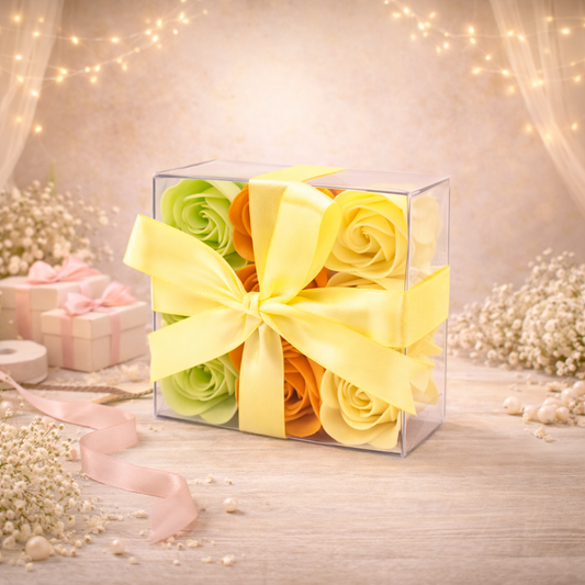 Set mit 9 Seifenblumen – Frühlingsrosen