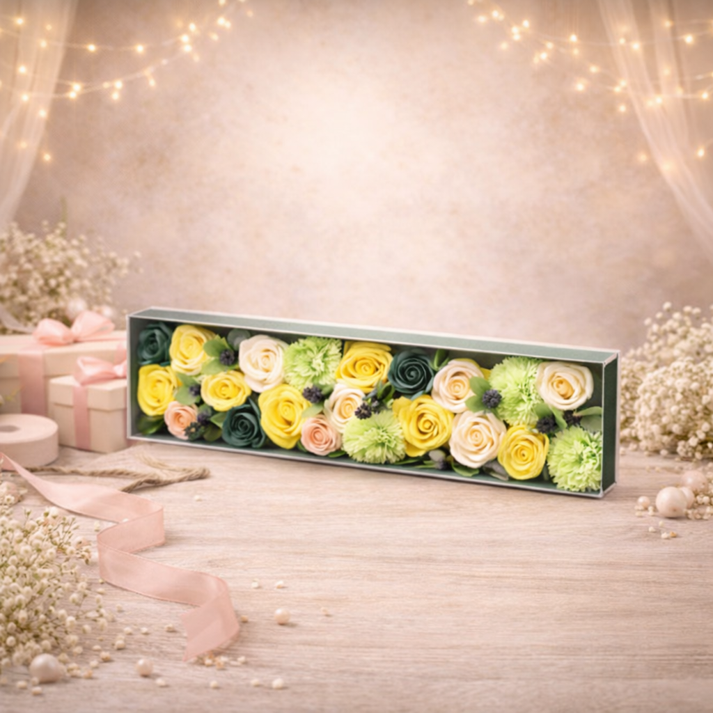 Extra lange Box – Gelb &amp; Grün