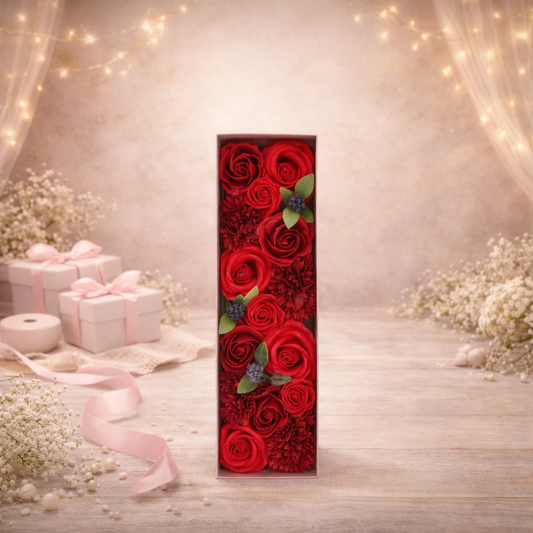 Lange Schachtel – Klassische rote Rosen