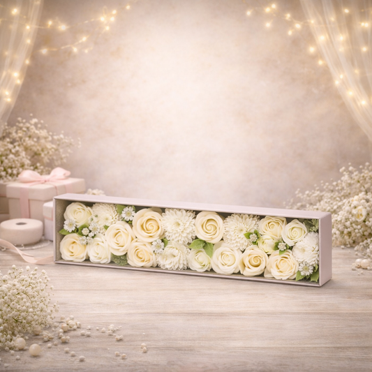 Extra lange Box - Weiß &amp; Elfenbein
