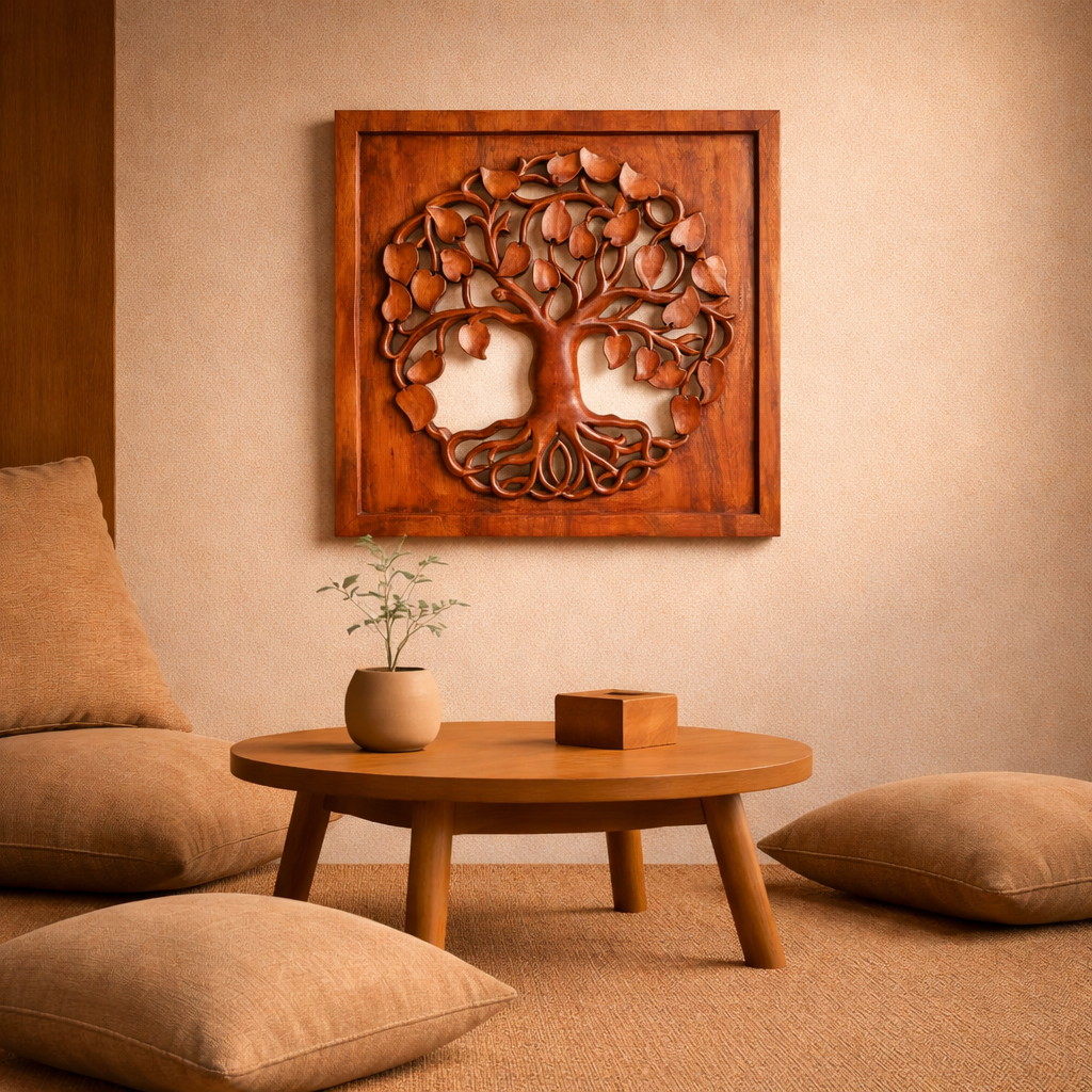 Quadratischer Lebensbaum – Rund – Tafel