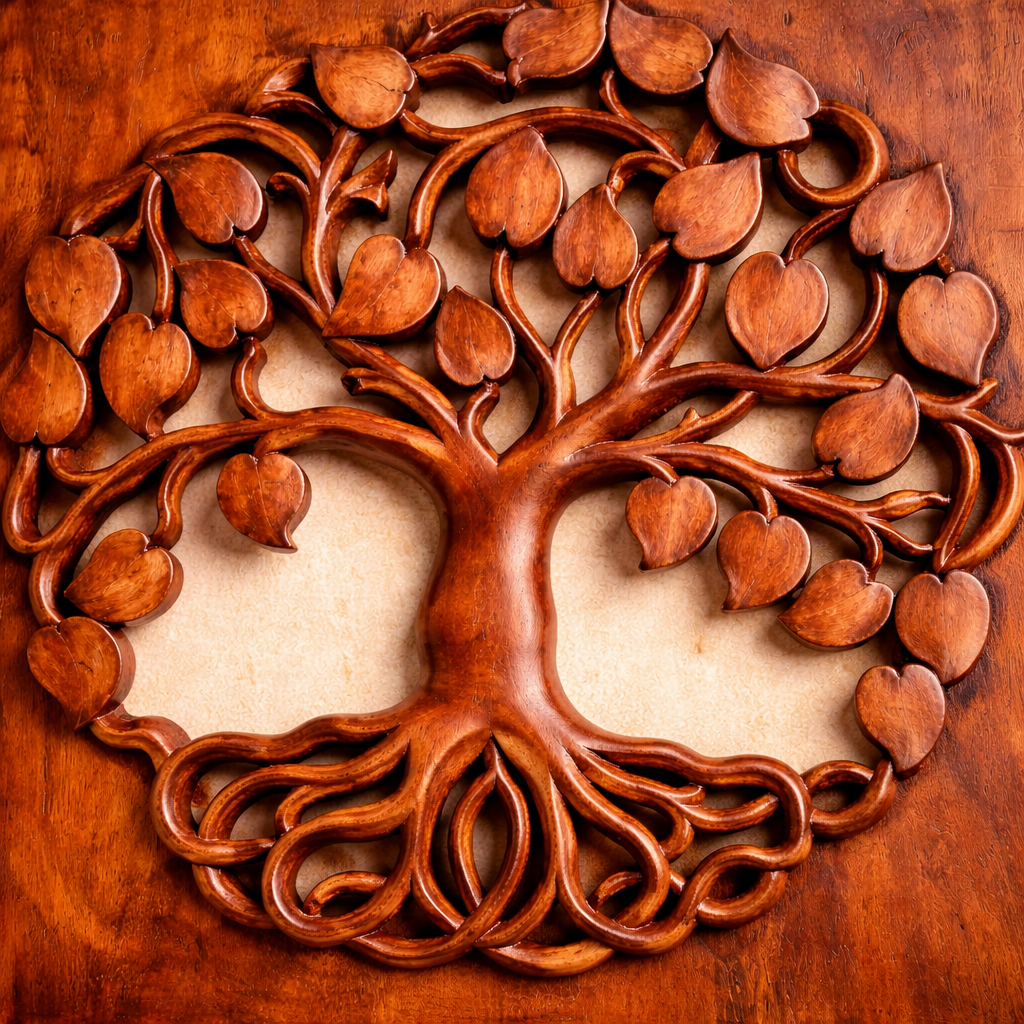 Quadratischer Lebensbaum – Rund – Tafel