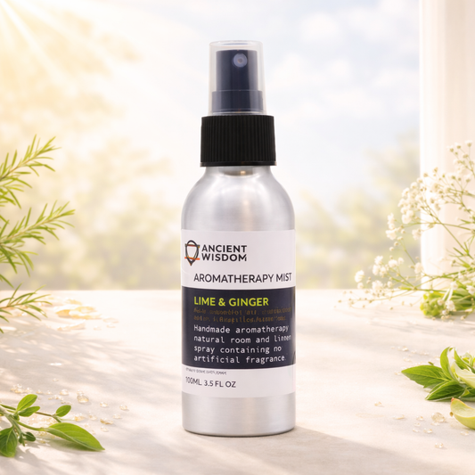Aromatherapie-Raumspray mit Limette und Ingwer