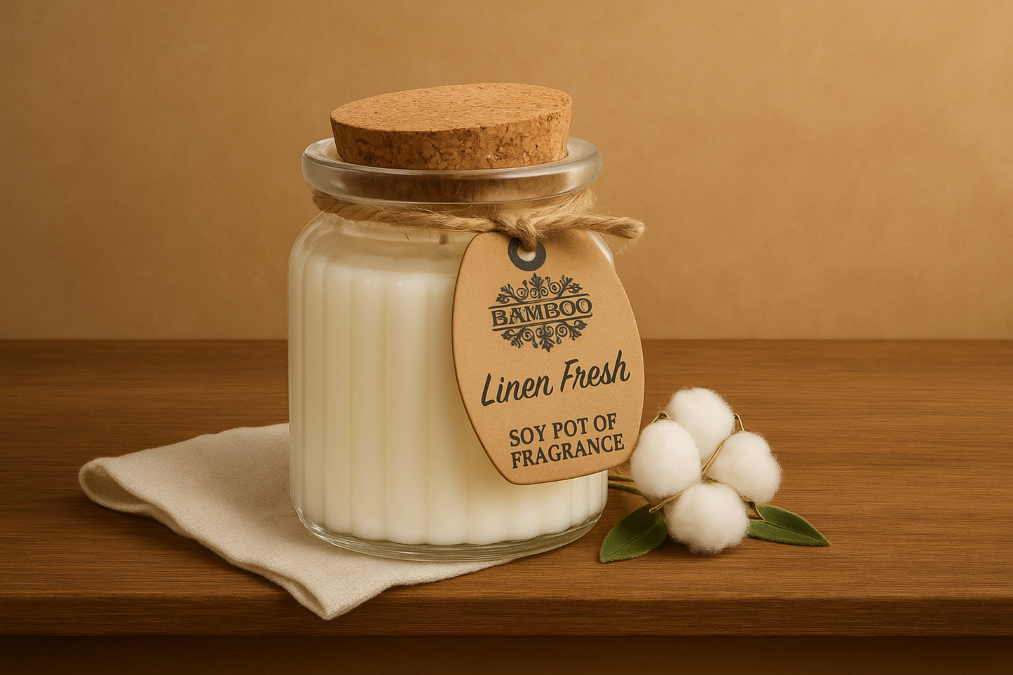 Linen Fresh Soy Pot Candle