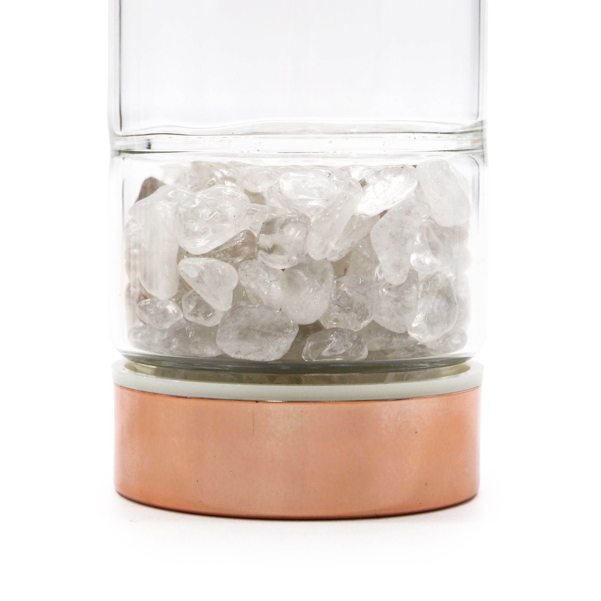 Crystal Glass Tea Infuser Bottle – Rose Quartz | 500 ml