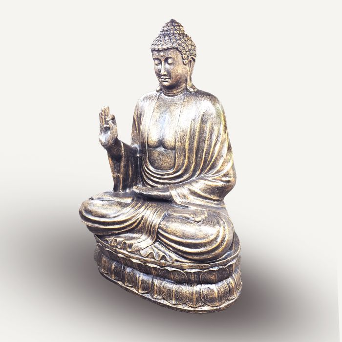 Large Buddha Statue – Antique Gold | Teaching Mudra (2m)
