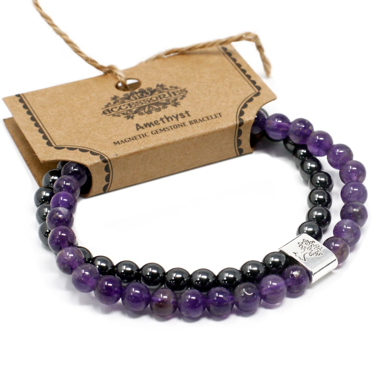 Magnetisches Amethyst-Armband – Naturstein-Design