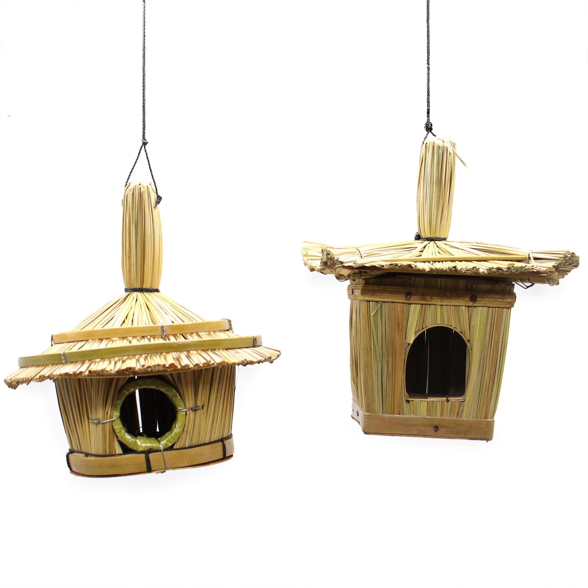 Handmade Seagrass Bird House – Square | 18x13 cm