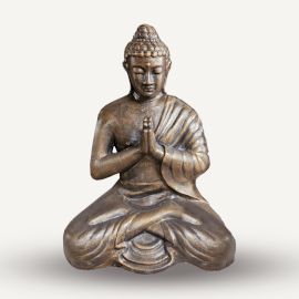 Buddha Statue – Antique Gold | Praying Pose (1.2m)
