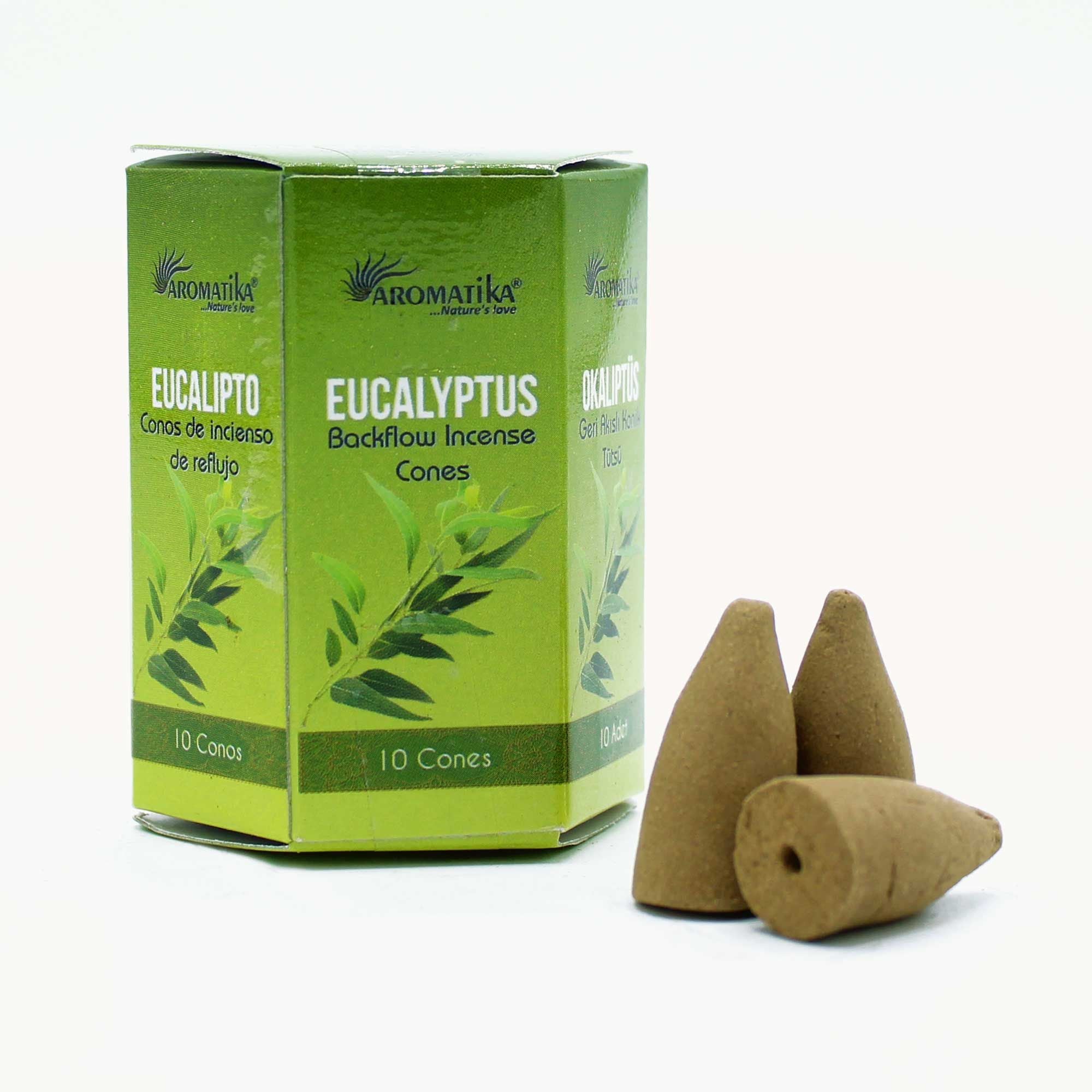 Eucalyptus Backflow Incense Cones – Aromatika | 10 Cones