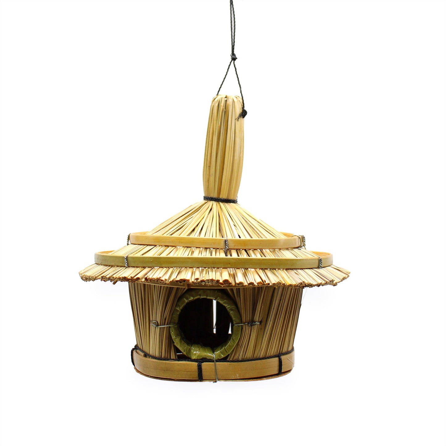 Handmade Seagrass Bird House – Round | 17x17 cm