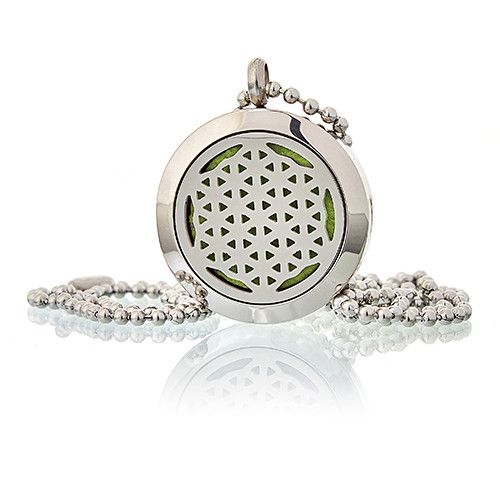 Aromatherapy Diffuser Necklace – Flower of Life Design | 25mm