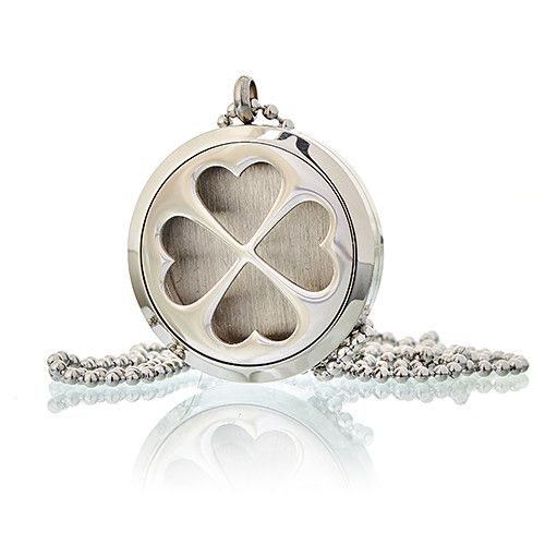 Aromatherapy Diffuser Necklace – Four Leaf Clover Design | 30mm