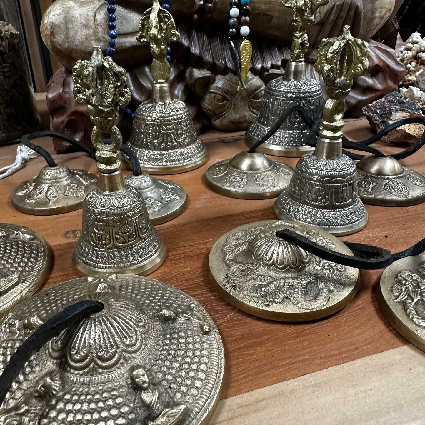 Tibetan Tingsha Bell – Five Buddha Symbol | 9.5 cm | Harmony & Clarity