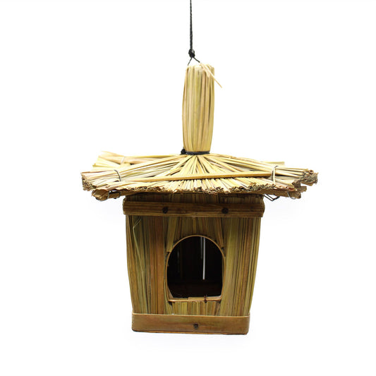 Handmade Seagrass Bird House – Square | 18x13 cm
