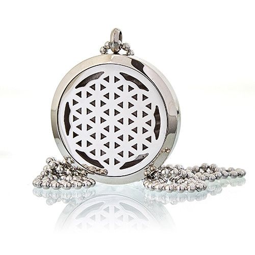 Aromatherapy Diffuser Necklace – Flower of Life Design | 30mm