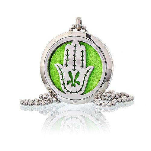 Aromatherapy Diffuser Necklace – Hand of Fatima Design | 30mm