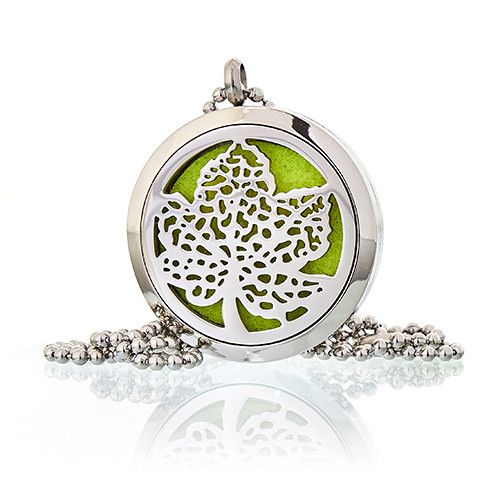 Aromatherapy Diffuser Necklace – Leaf Design | 30mm