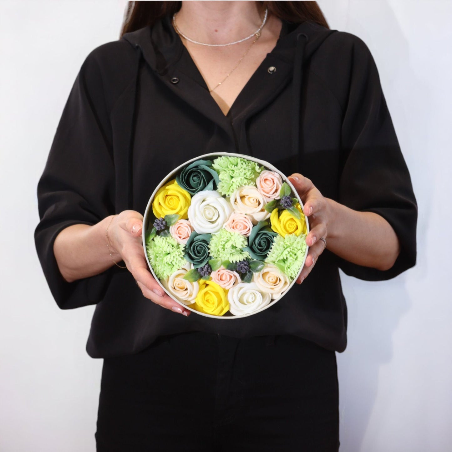 Runde Schachtel – Gelb &amp; Grün