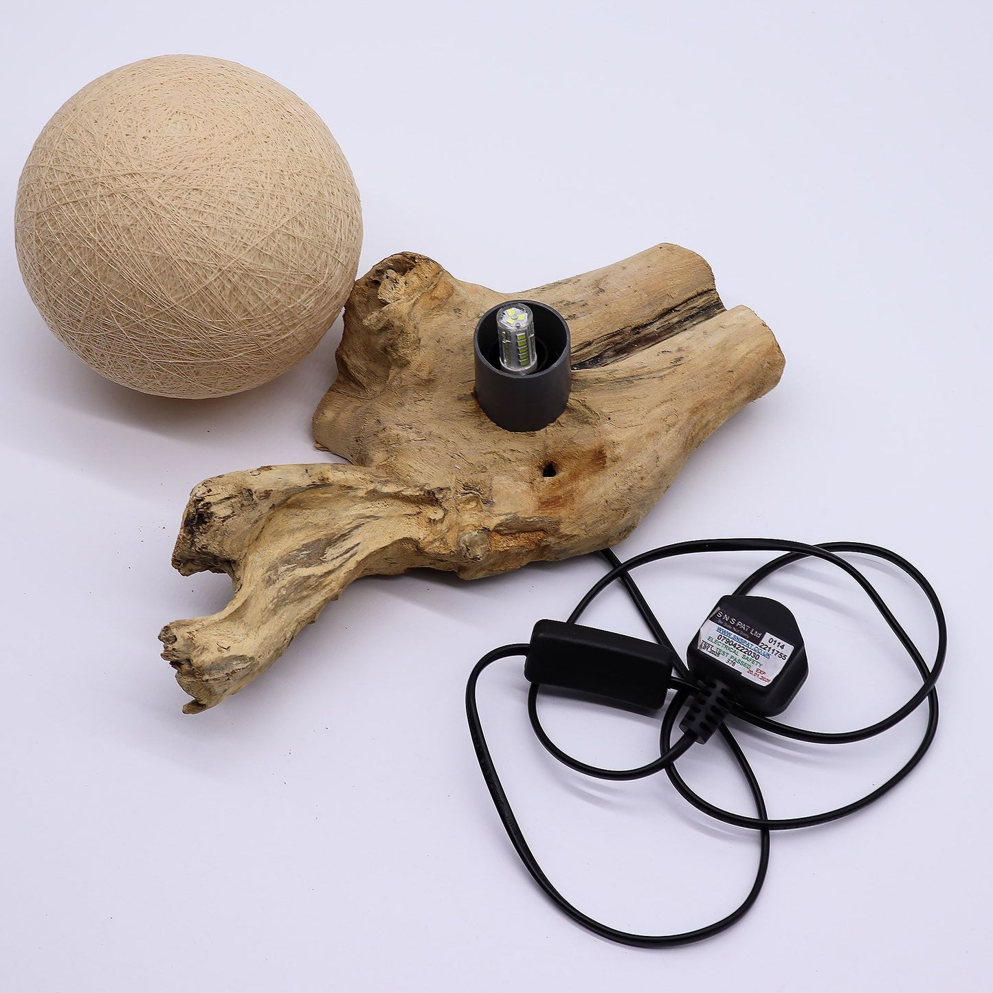 DriftGlow Lampenschirm aus Baumwollgewebe in Creme