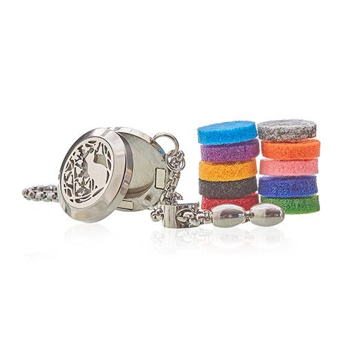 Aromatherapy Bracelet – Cat & Flowers Design | 20mm