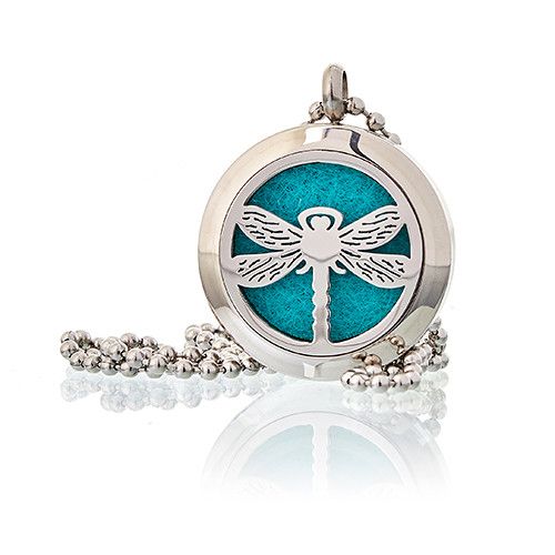 Aromatherapy Diffuser Necklace – Dragonfly Design | 25mm