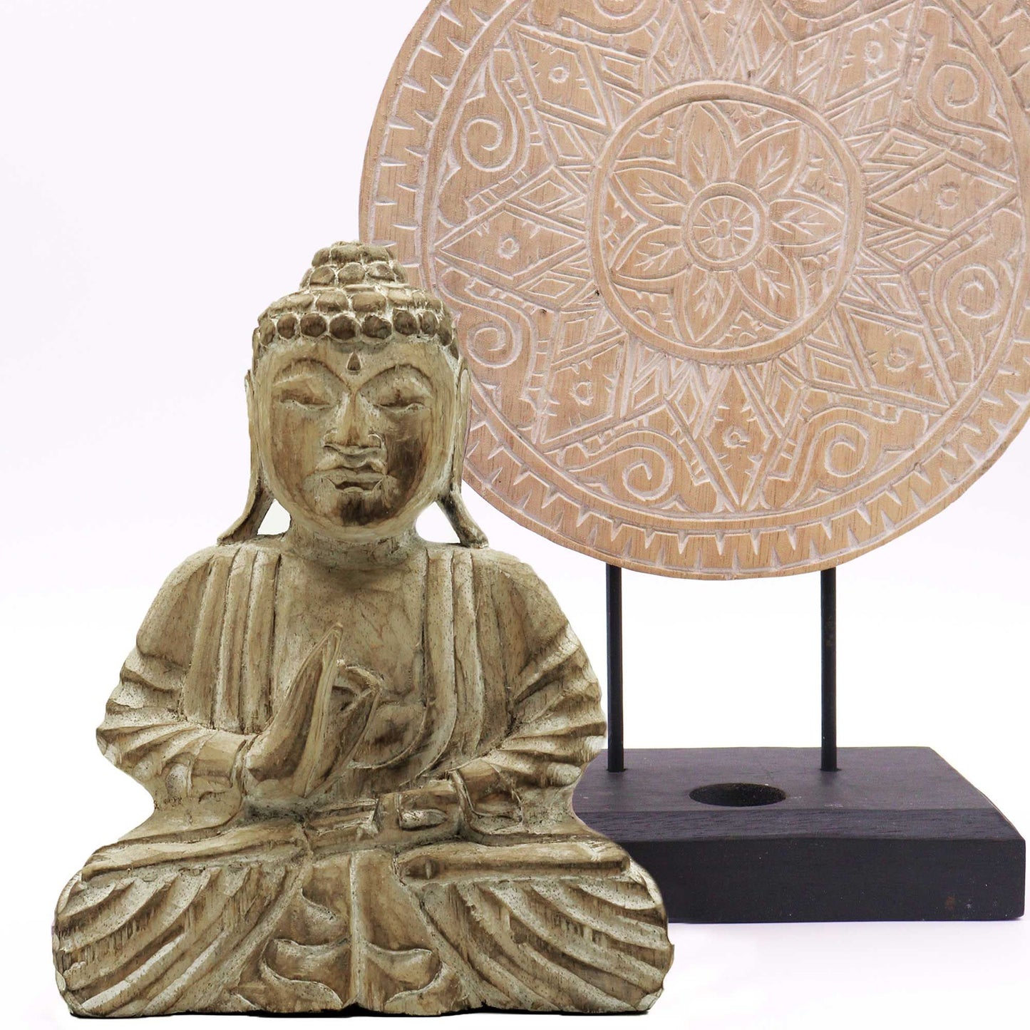 Buddha Feng Shui Set – Handgefertigtes Mandala-Bild aus Bali