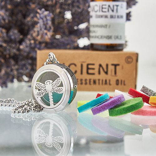 Aromatherapy Diffuser Necklace – Dragonfly Design | 25mm