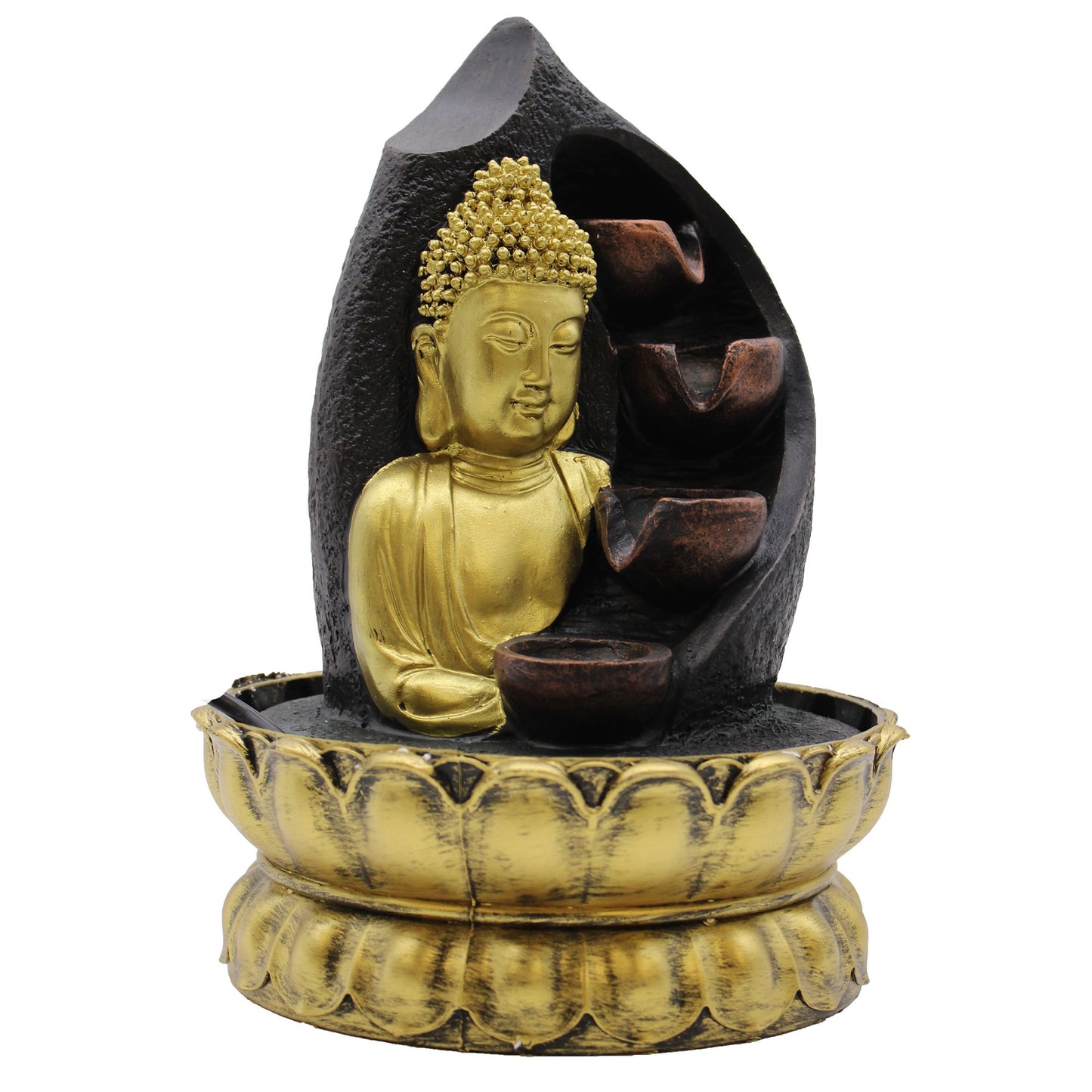 Tischbrunnen – Goldener Buddha (30 cm)