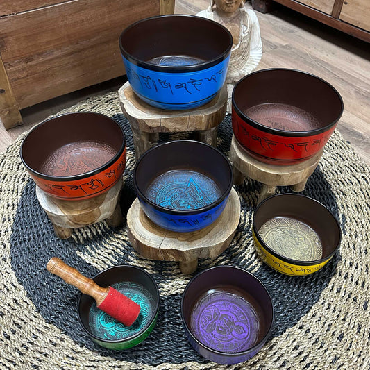 🌈 7-Piece Chakra Tibetan Singing Bowl Set