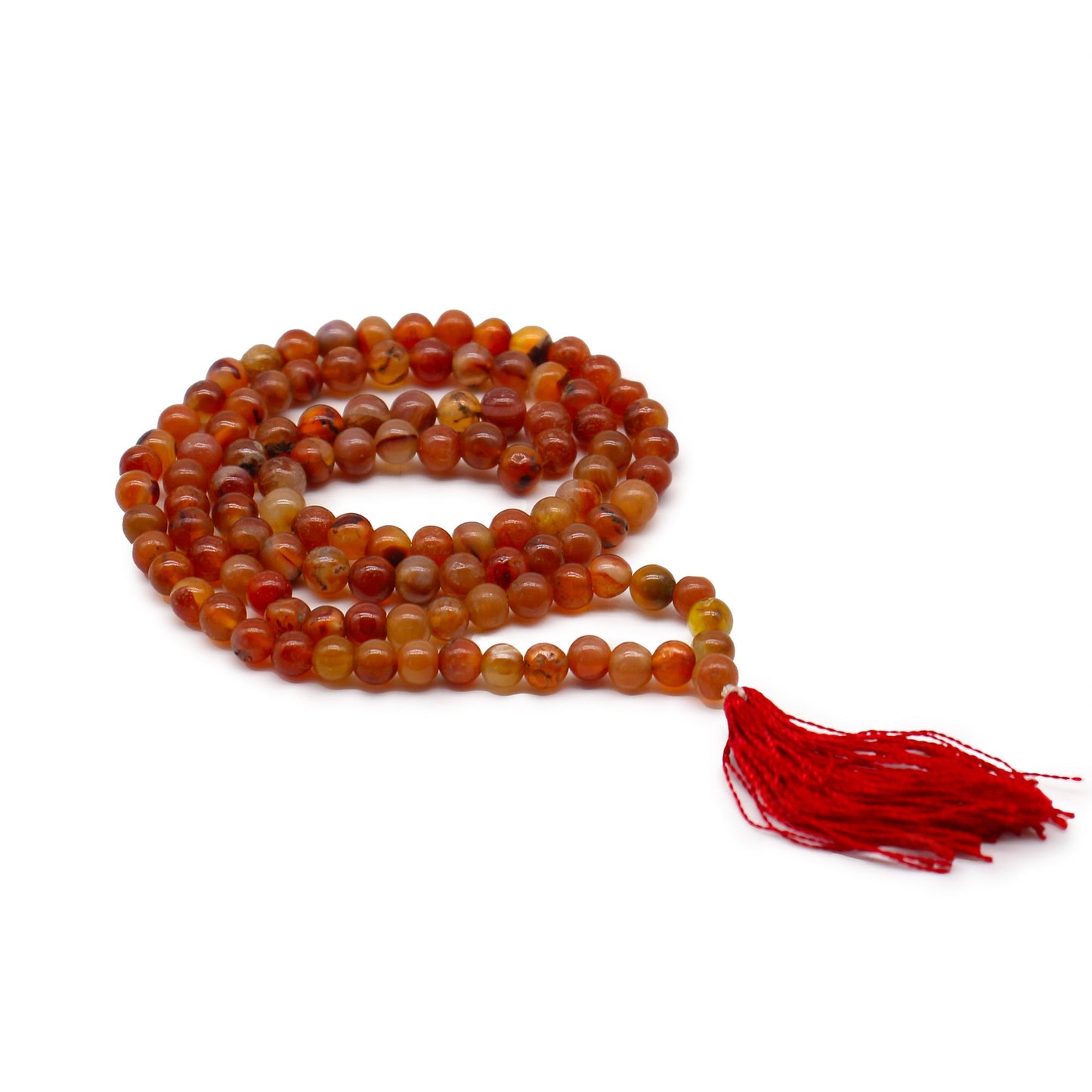 Bead Mala – Carnelian | 108 Beads for Energy, Creativity & Courage