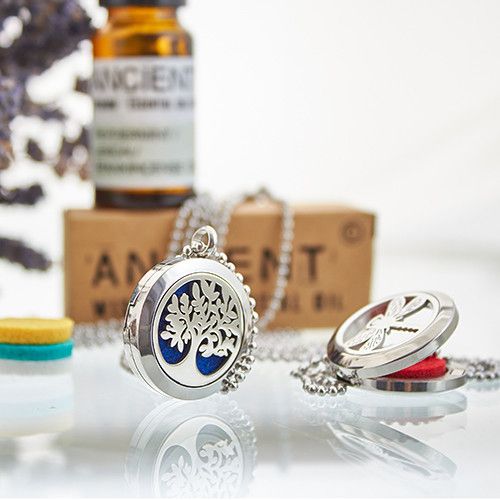 Aromatherapy Diffuser Necklace – Flower of Life Design | 25mm
