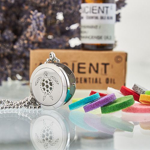 Aromatherapy Diffuser Necklace – Turtle Design | 25mm