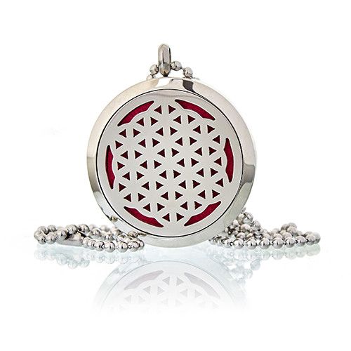 Aromatherapy Diffuser Necklace – Flower of Life Design | 30mm